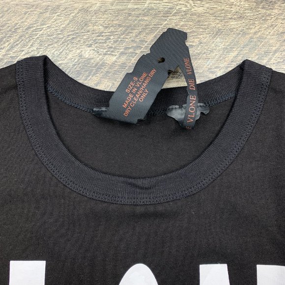 Vlone x Palm Angels Purple on Black Tee - Picture 4 of 4